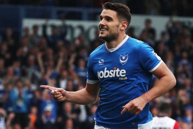 Gareth Evans celebrates his goal. Picture: Joe Pepler