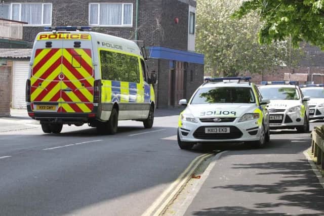 Police in Bedford Street Picture: Habibur Rahman