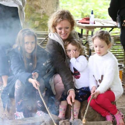 Evie Kennedy, seven, Emma Plumbe, SisiI and Heidi Plumbe, three Picture: Habibur Rahman (170578-23)