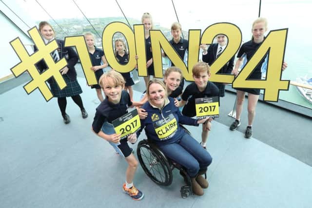 Claire Lomas, who is paralysed, will complete the  Great South Run course in 24 hours, in a revolutionary bionic suitPicture: Habibur Rahman