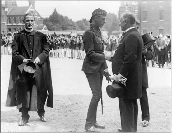 Handshake with HRH: The Prince of Wales visiting Portsmouth Grammar School in 1928