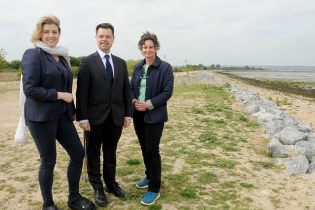 From left, Penny Mordaunt MP, Minister for Northern Ireland James Brokenshire and Flick Drummond MP
Picture: Sarah Standing (170587-7155)