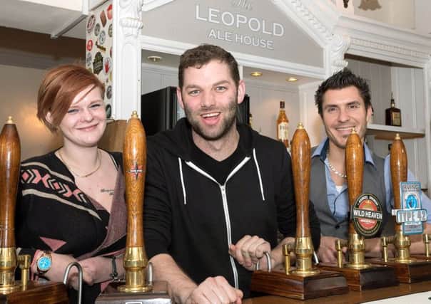 The new team at The Leopold, Jade Morris with manager Samuel Osborne and area manager Ivars Galins   

Picture: Keith Woodland (170537-010)