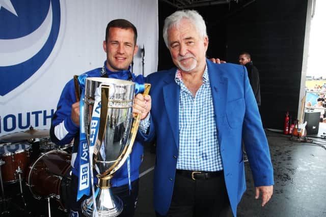 Iain McInnes with Michael Doyle during the Southsea Common celebrations. Picture: Joe Pepler