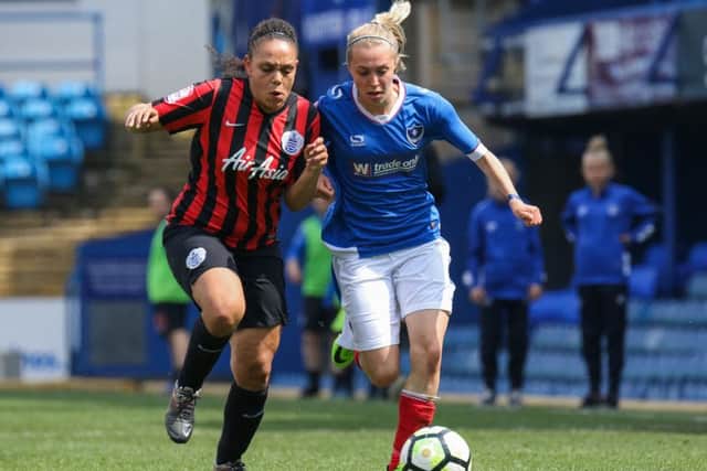 Tash Stephens in control at Fratton Park. Picture: Jordan Hampton
