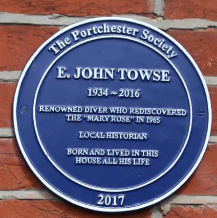 The blue plaque