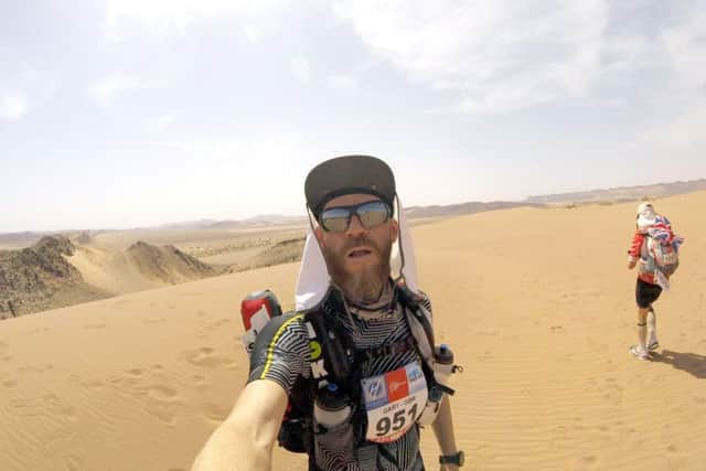 Gaz Roberts during the race