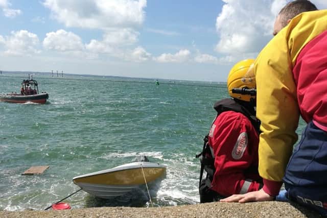 Rescue teams in action. Picture: Portsea Rescue