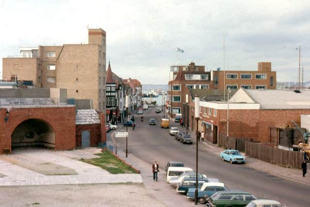 A 1970s view down Broad Street, Old Portsmouth