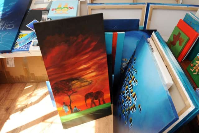 Samm Mackinnon, inset, will be displaying her marine paintings