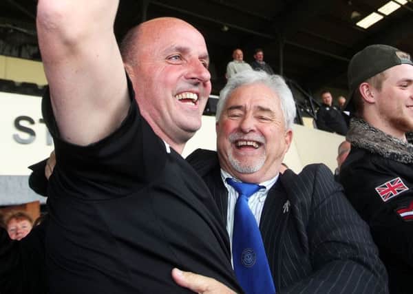 Pompey boss Paul Cook and chairman Iain McInnes. Picture: Joe Pepler