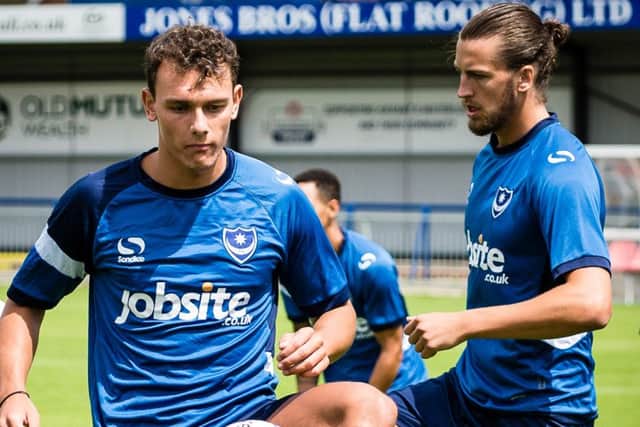 Kal Naismith, Christian Burgess. Pompey training at Westleigh Park. Tuesday, July 7, 2015. Picture: Colin Farmery PPP-150807-162054001