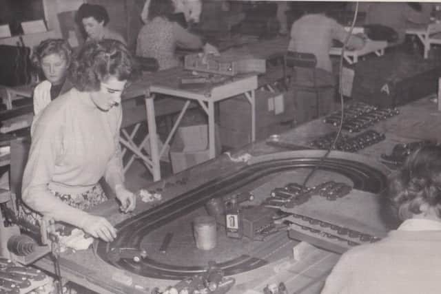 Workers at the Scalextric factory