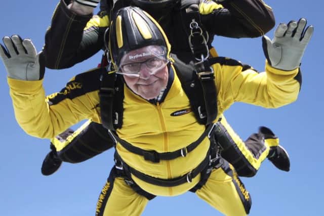 VerdunHayes during his sky dive