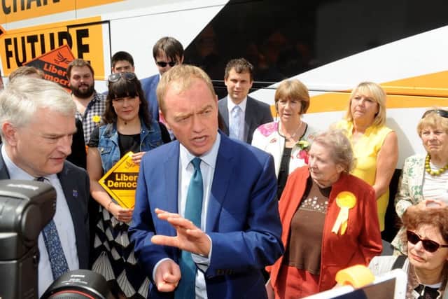 Liberal Democrats leader Tim Farron visited the Mary Rose Academy in Portsmouth on Tuesday    Picture: Sarah Standing (170607-8029)