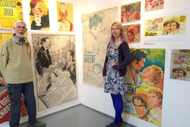 Goff Gleadle and Portsmouth artist Kendal James at the exhibition of Lawrence Gleadles work