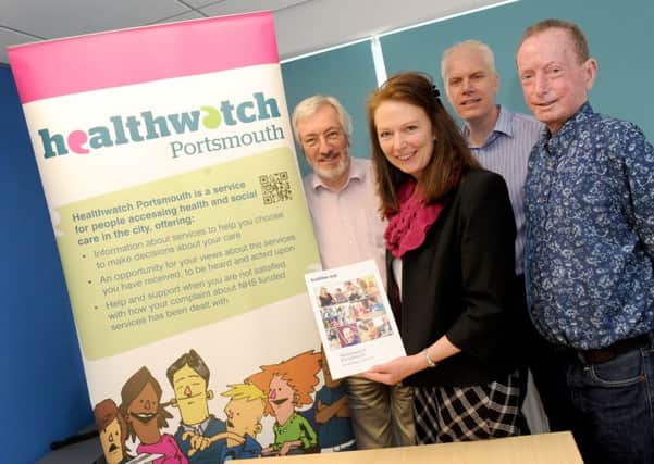 From left,chairman Graham Heaney, project manager Siobhain McCurrach, head of health and wellbeing partnerships for Learning Links Patrick Fowler and Roger Batterbury, vice-chairman of Healthwatch Portsmouth   Picture: Sarah Standing (170467-5689)