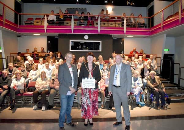 The former mayor of Gosport, Cllr Lynn Hook, centre, at the grand opening of the cinema