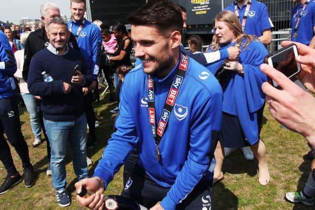 Gareth Evans has signed a new two-year deal at Pompey Picture: Joe Pepler