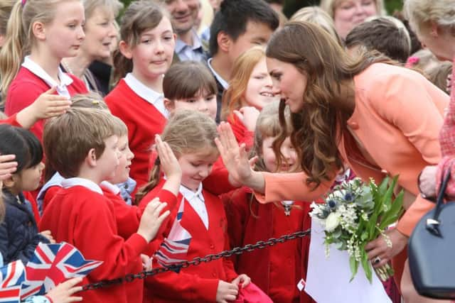 Kate, the Duchess of Cambridge on a visit to Naomi House Children's Hospice