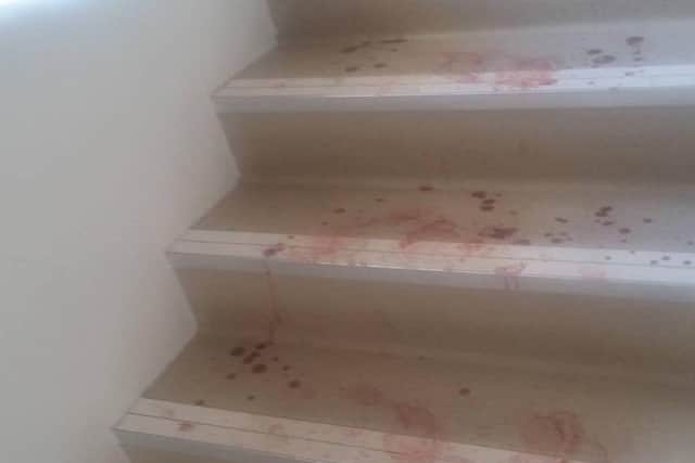 Inside Keelan Court, Richmond Road, Southsea, where a man was attacked