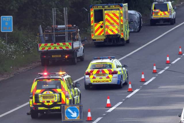 The crash on the M27. Picture: Uknip