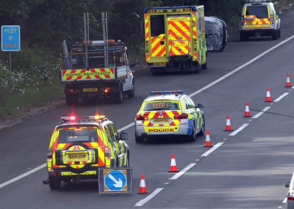The crash on the M27. Picture: Uknip