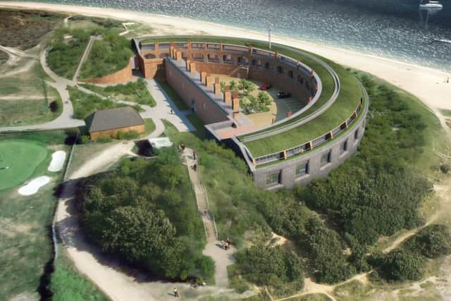 A computer-generated image of the proposed development