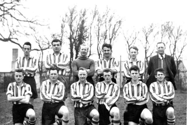 Possibly taken at Hooks Lane Recreation Ground, Bedhampton here we see a football team from the mid 1950s I should think.