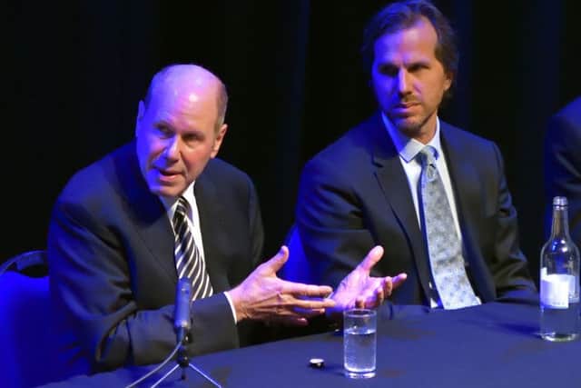 Michael Eisner and his son Breck Eisner. Picture: Neil Marshall