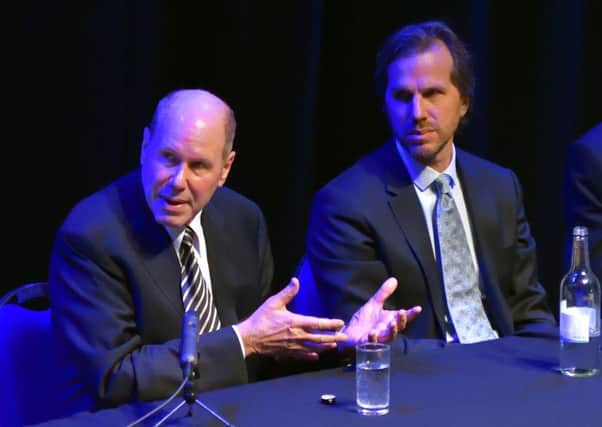 Michael Eisner and his son Breck Eisner. Picture: Neil Marshall