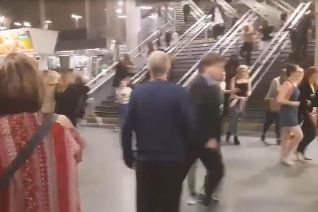 People flee the Manchester Arena