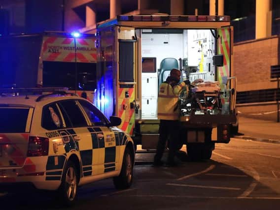 Paramedic crews in Manchester after the bombing. Picture: PA