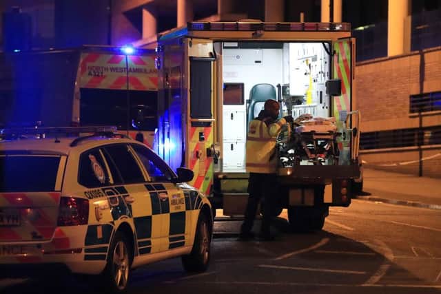 Emergency services at Manchester Arena. Picture: PA