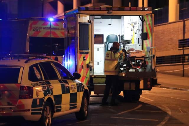 Emergency services at Manchester Aren. Picture: PA
