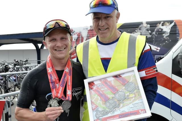 Series winner Piotr Meller, left, with event organiser Rob Piggott. Picture: Neil Marshall