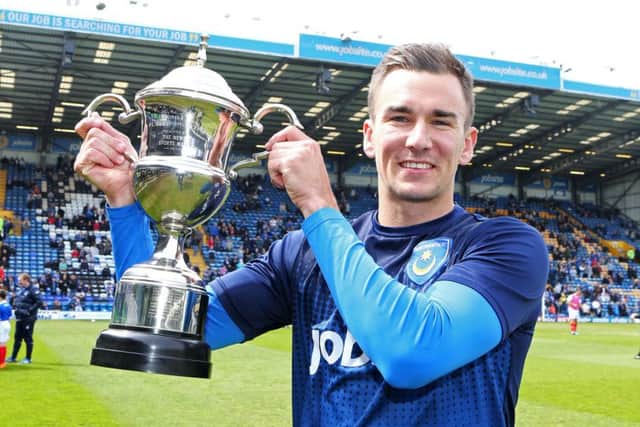 Jed Wallace with the trophy. Picture: Joe Pepler