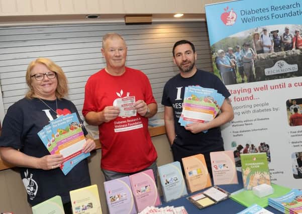 From left, Karen Scott, community fundraiser, Geoff Buckwell, volunteer and Lee Calladine, events co-ordinator from the Diabetes Research & Wellness Foundation

Picture: Sarah Standing (170667-8572)