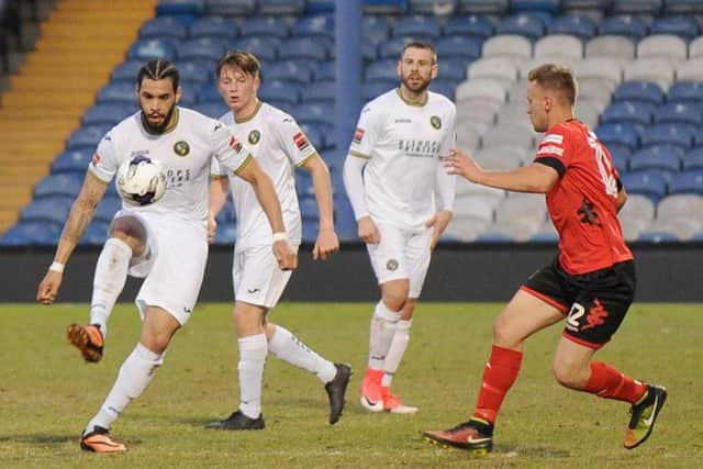 Jordan Rose competing for the Hawks in the final at Fratton Park. Picture: Sarah Standing