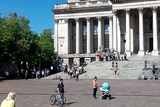 The silent tribute in Portsmouth Guildhall Square