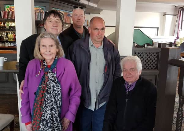 From left, Pauline Scutt, Michael Evans, Roark McMaster, Colin Hill and Tony Berry  Group wants to set up a community-led shuttle bus in Hayling Island
