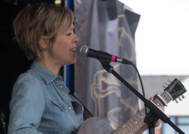 Emily Barker performing at the Castle Road Fair on Record Store Day, 2017. Picture by Keith Woodland