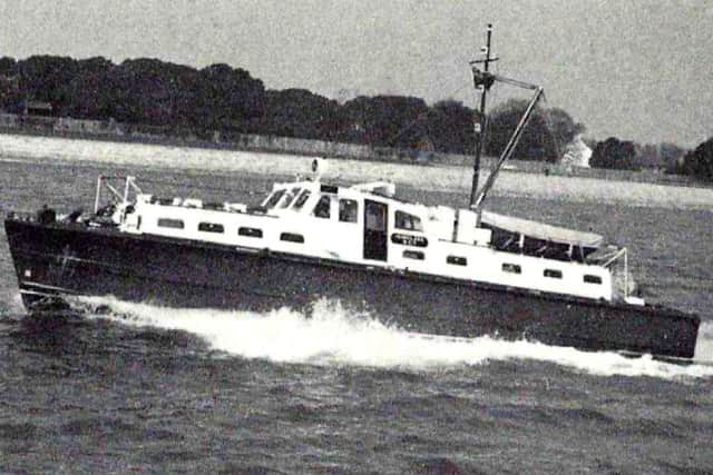 Fast Launch Isinglass bound for Wales in the early 1970s.