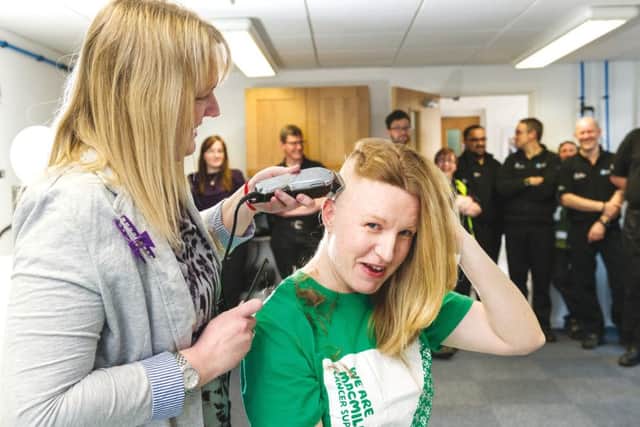 Teresa Standen had her hair shaved off for Macmillan Cancer Support and The Little Princess Trust