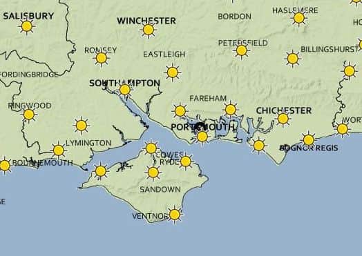 The Met Office is predicting temperatures to reach as high as 23C today. Picture: Met Office
