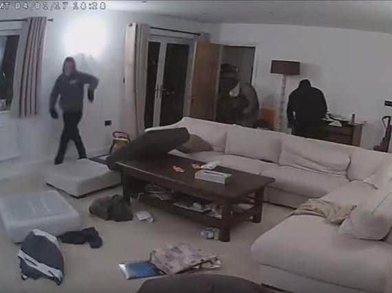 The burglars were caught on CCTV