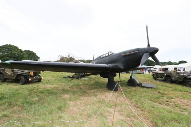 A plane on display at the Overlord Show