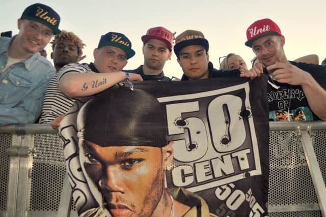 50 Cent fans wait to see their idol