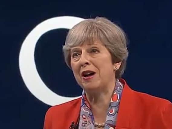 Theresa May during the debate