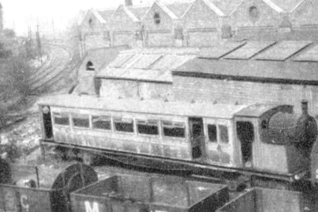 Former steam railcar No2 (or rail motor as they were called) used on the East Southsea branch line awaiting disposal at Brighton.  									                                                       Picture: Barry Cox Collection